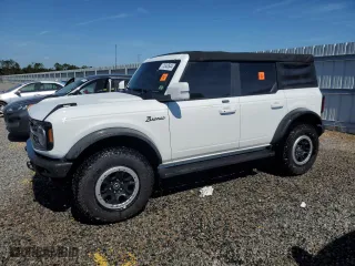 2021 Ford Bronco with VIN 1FMDE5DH0MLB04620, listed as a Copart auction lot 75340644 with 0 mi miles and Salvage Title. Bid and sale history available at carsss.com. Image 1.