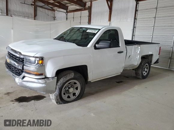 2018 Chevrolet Silverado 1500 Work Truck with VIN 1GCNCNEC8JZ904561, listed as a Copart auction lot 45164235 with 138,354 mi miles and Salvage Title. Bid and sale history available at DreamBid. Image 1.