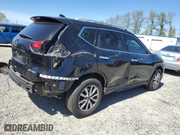 2017 Nissan Rogue SL with VIN 5N1AT2MV0HC733183, listed as a Copart auction lot 53629635 with 125,275 mi miles and Salvage Title. Bid and sale history available at carsss.com. Image 3.
