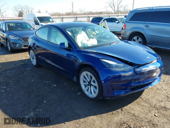 2023 Tesla Model 3 Long Range with VIN 5YJ3E1EB5PF623706, listed as a IAAI auction lot 41321269 with 21,081 mi miles and . Bid and sale history available at DreamBid. Image 1.