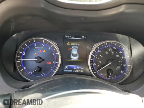 2015 Infiniti Q50 Premium with VIN JN1BV7AR1FM423058, listed as a Copart auction lot 52195215 with 94,797 mi miles and Clean Title. Bid and sale history available at carsss.com. Image 9.