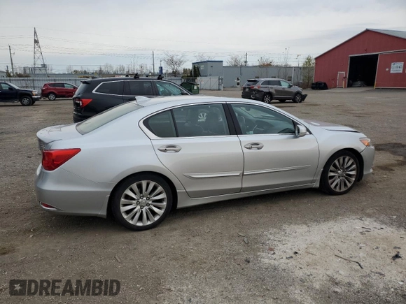 2014 Acura RLX Advance Pkg with VIN JH4KC1F92EC800038, listed as a Copart auction lot 79177824 with 285,995 mi miles and Salvage Title. Bid and sale history available at carsss.com. Image 3.