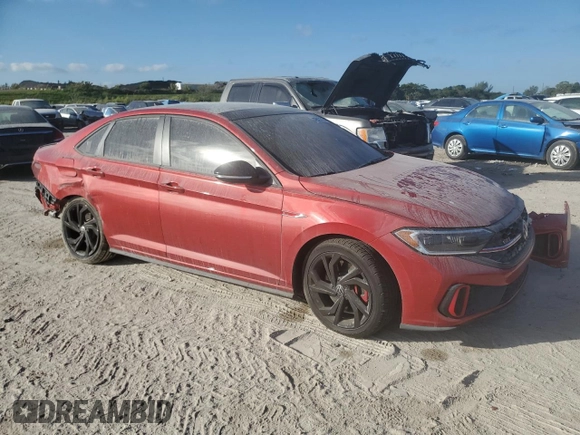 2023 Volkswagen Jetta Autobahn with VIN 3VW2T7BU3PM055135, listed as a Copart auction lot 42927685 with 25,678 mi miles and Non repairable. Bid and sale history available at DreamBid. Image 4.