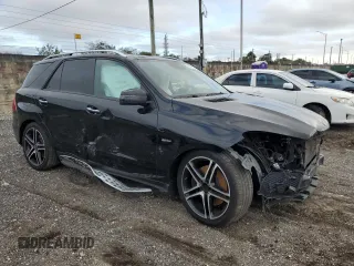 2018 Mercedes-Benz GLE 43 AMG with VIN 4JGDA6EB1JB119768, listed as a Copart auction lot 42336745 with 109,828 mi miles and Salvage Title. Bid and sale history available at DreamBid. Image 4.