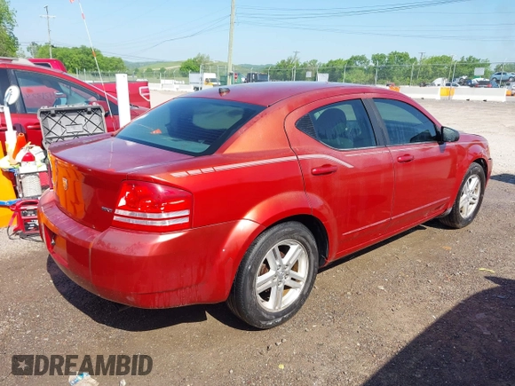 2008 Dodge Avenger SXT with VIN 1B3LC56K68N171989, listed as a IAAI auction lot 42111955 with 172,663 mi miles. Bid and sale history available at carsss.com. Image 4.