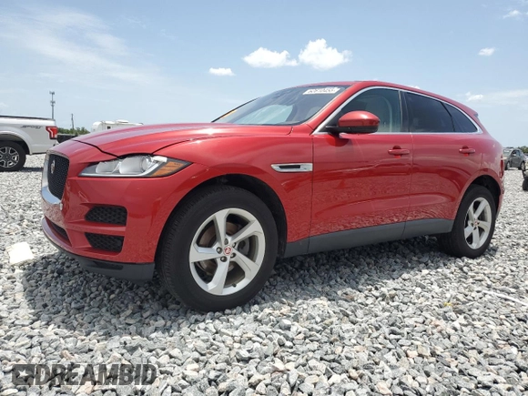 2020 Jaguar F-Pace 25t Premium with VIN SADCJ2FX6LA654904, listed as a Copart auction lot 62610455 with 82,721 mi miles and Salvage title. Bid and sale history available at DreamBid. Image 1.