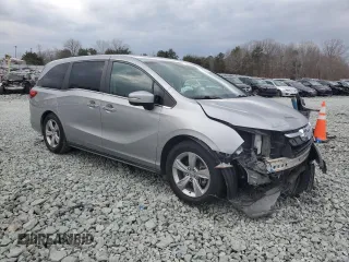 2019 Honda Odyssey EX-L with VIN 5FNRL6H72KB036411, listed as a Copart auction lot 43277355 with 76,244 mi miles and Salvage Title. Bid and sale history available at DreamBid. Image 4.