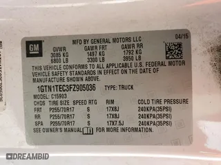 2015 GMC Sierra 1500 with VIN 1GTN1TEC3FZ905036, listed as a Copart auction lot 42766335 with 0 mi miles and Salvage Title. Bid and sale history available at carsss.com. Image 15.