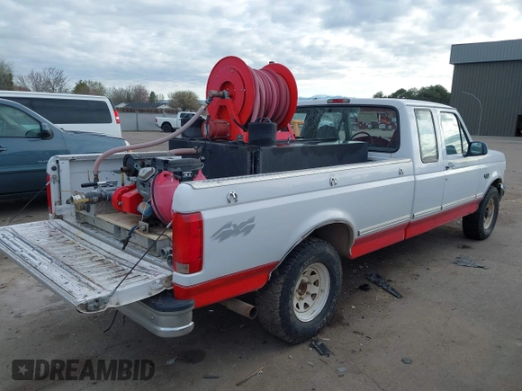 1996 Ford F-150 with VIN 1FTEX14H2TKA29905, listed as a IAAI auction lot 41871592 with 1 mi miles. Bid and sale history available at carsss.com. Image 4.