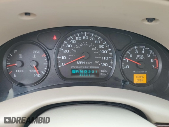 2003 Chevrolet Impala LS z VIN 2G1WH55K839330157, wystawiony jako Copart lot #59567885 z przebiegiem 36 931 mil mil oraz Szkoda całkowita • Salvage title. Historia ofert i sprzedaży dostępna na DreamBid. Obrazek 9.