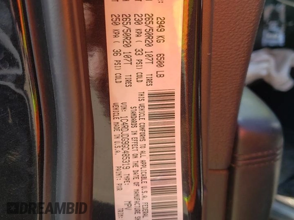 2016 Dodge Durango Limited with VIN 1C4RDJDG9GC485319, listed as a Copart auction lot 52536295 with 127,541 mi miles and Salvage Title. Bid and sale history available at DreamBid. Image 13.
