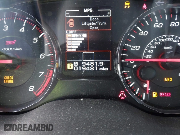 2021 Subaru WRX STI z VIN JF1VA2S69M9816079, wystawiony jako IAAI lot #42453417 z przebiegiem 19 481 mil mil oraz . Historia ofert i sprzedaży dostępna na DreamBid. Obrazek 16.