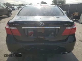 2008 Lexus LS 460 with VIN JTHBL46F185075161, listed as a Copart auction lot 55852165 with 173,831 mi miles and Salvage Title. Bid and sale history available at DreamBid. Image 6.