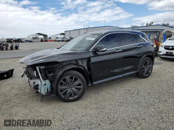 2020 Infiniti QX50 Luxe with VIN 3PCAJ5M38LF120752, listed as a Copart auction lot 52937595 with 40,001 mi miles and Salvage title. Bid and sale history available at DreamBid. Image 1.
