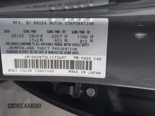 2020 Mazda CX-3 Sport with VIN JM1DKDB70L1473697, listed as a IAAI auction lot 41119459 with 48,578 mi miles. Bid and sale history available at carsss.com. Image 9.