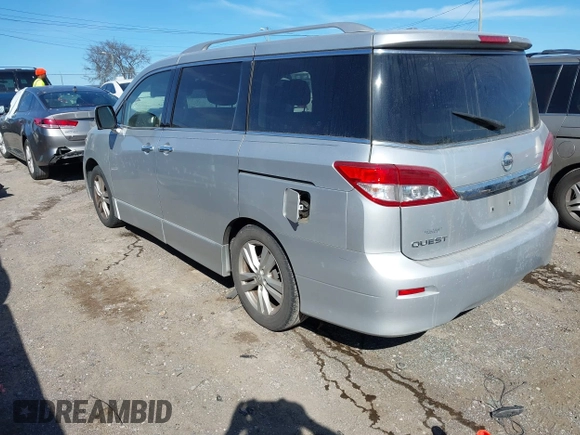 2014 Nissan Quest S with VIN JN8AE2KP6E9100574, listed as a IAAI auction lot 41658656 with 137,335 mi miles. Bid and sale history available at carsss.com. Image 3.