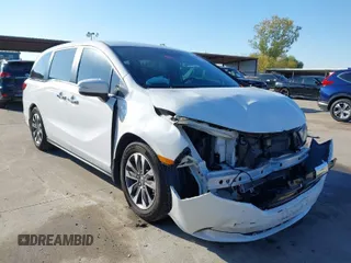 2023 Honda Odyssey EX-L with VIN 5FNRL6H66PB029475, listed as a IAAI auction lot 41128411 with 49,662 mi miles. Bid and sale history available at carsss.com. Image 1.
