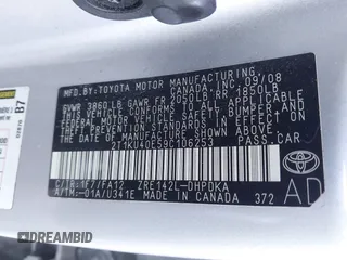 2009 Toyota Matrix with VIN 2T1KU40E59C106253, listed as a IAAI auction lot 41974823 with 126,155 mi miles. Bid and sale history available at carsss.com. Image 9.