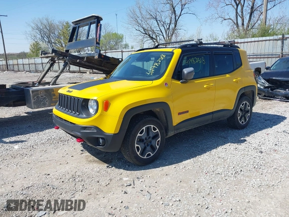 2015 Jeep Renegade Trailhawk with VIN ZACCJBCT0FPB69420, listed as a IAAI auction lot 41982518 with 133,375 mi miles and . Bid and sale history available at DreamBid. Image 17.