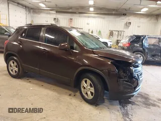 2015 Chevrolet Trax LT with VIN KL7CJRSB0FB061257, listed as a IAAI auction lot 41663816 with 148,157 mi miles. Bid and sale history available at carsss.com. Image 1.