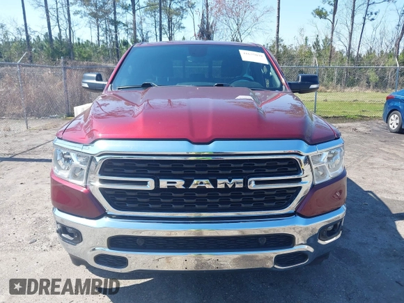 2022 Ram 1500 Big Horn with VIN 1C6RREBG2NN329109, listed as a IAAI auction lot 41675039 with 62,732 mi miles and . Bid and sale history available at DreamBid. Image 12.