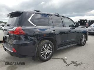 2019 Lexus LX 570 with VIN JTJHY7AX1K4289351, listed as a Copart auction lot 58473065 with 95,463 mi miles and Salvage title. Bid and sale history available at DreamBid. Image 3.
