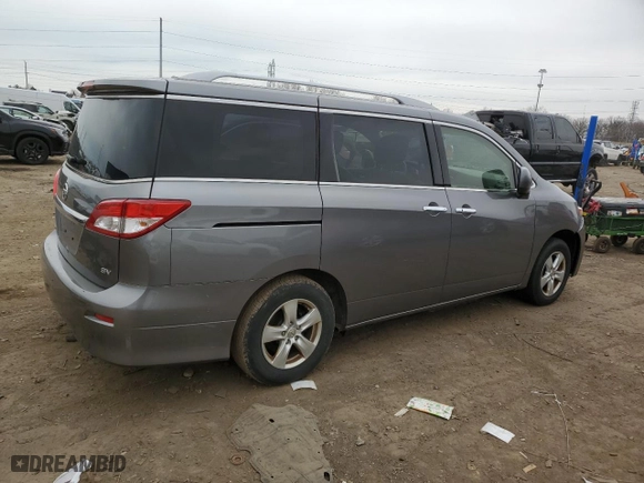 2017 Nissan Quest SV with VIN JN8AE2KP0H9165876, listed as a Copart auction lot 52314585 with 121,060 mi miles and Clean Title. Bid and sale history available at carsss.com. Image 3.