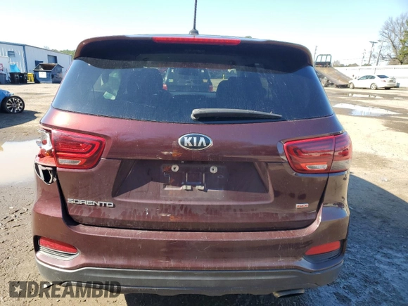 2019 Kia Sorento LX with VIN 5XYPGDA30KG554310, listed as a Copart auction lot 46364225 with 93,722 mi miles and Salvage Title. Bid and sale history available at DreamBid. Image 6.