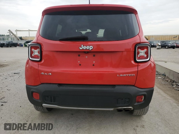 2015 Jeep Renegade Limited with VIN ZACCJBDT0FPB70154, listed as a Copart auction lot 60087705 with 156,264 mi miles and Salvage title. Bid and sale history available at DreamBid. Image 6.