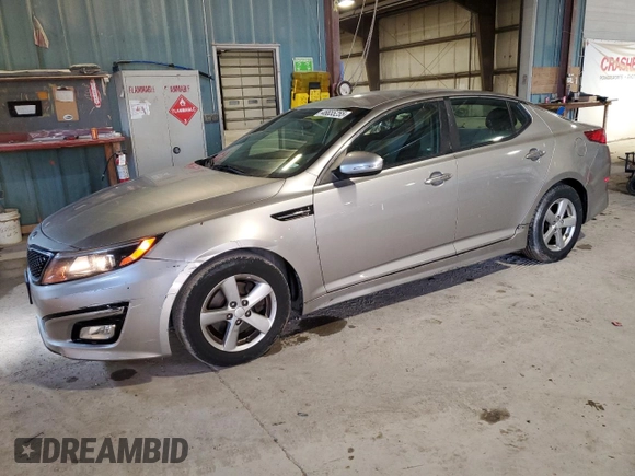 2014 Kia Optima LX z VIN 5XXGM4A73EG330811, wystawiony jako Copart lot #46655255 z przebiegiem 125 783 mil mil oraz Szkoda całkowita • Salvage title. Historia ofert i sprzedaży dostępna na DreamBid. Obrazek 1.