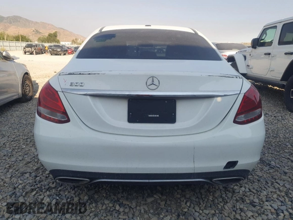 2016 Mercedes-Benz C 300 with VIN 55SWF4JB4GU172185, listed as a Copart auction lot 63488195 with 97,589 mi miles and Salvage title. Bid and sale history available at DreamBid. Image 6.