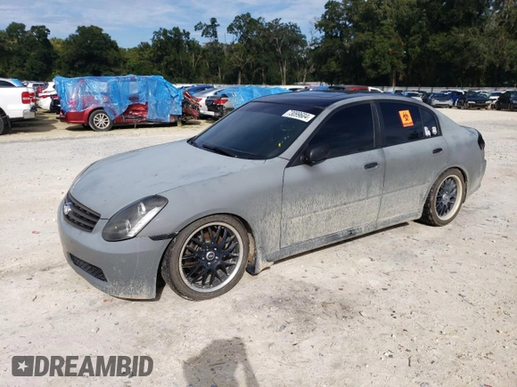 2005 Infiniti G35 with VIN JNKCV51E35M222777, listed as a Copart auction lot 73099604 with Not Provided miles and Salvage Title. Bid and sale history available at DreamBid. Image 1.