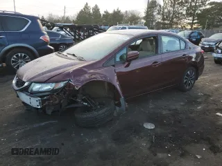 2014 Honda Civic Sedan EX with VIN 2HGFB2F81EH522685, listed as a Copart auction lot 84712914 with 91,501 mi miles and Salvage Title. Bid and sale history available at carsss.com. Image 1.
