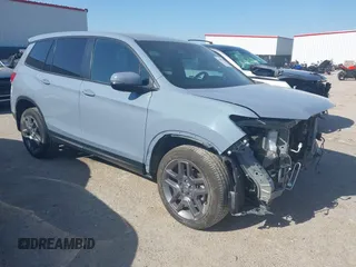 2023 Honda Passport EX-L z VIN 5FNYF8H54PB036477, wystawiony jako IAAI lot #41991700 z przebiegiem 24 579 mil mil oraz . Historia ofert i sprzedaży dostępna na DreamBid. Obrazek 1.