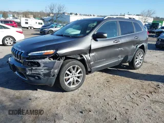 2014 Jeep Cherokee Limited with VIN 1C4PJMDS3EW140238, listed as a IAAI auction lot 41985580 with 145,614 mi miles. Bid and sale history available at carsss.com. Image 2.