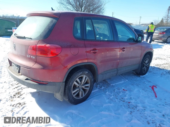 2013 Volkswagen Tiguan S with VIN WVGAV3AX2DW063067, listed as a IAAI auction lot 41638749 with 150,115 mi miles and . Bid and sale history available at DreamBid. Image 4.