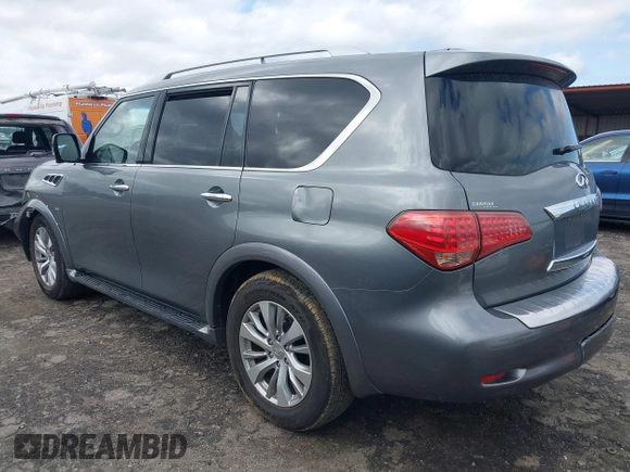 2017 Infiniti QX80 with VIN JN8AZ2NE1H9151466, listed as a IAAI auction lot 41813407 with 82,428 mi miles. Bid and sale history available at carsss.com. Image 3.