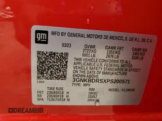 2023 Chevrolet Blazer LT with VIN 3GNKBDRSXPS200571, listed as a Copart auction lot 53403665 with 18,257 mi miles and Clean title. Bid and sale history available at DreamBid. Image 12.