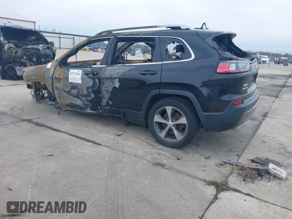2019 Jeep Cherokee Limited with VIN 1C4PJMDN1KD292438, listed as a IAAI auction lot 40727364 with 93,678 mi miles. Bid and sale history available at carsss.com. Image 3.