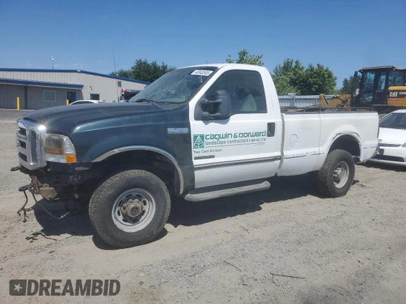 2000 Ford F-250 XL with VIN 1FTNF21F0YEC85459, listed as a Copart auction lot 63040505 with 328,049 mi miles and Salvage title. Bid and sale history available at DreamBid. Image 1.