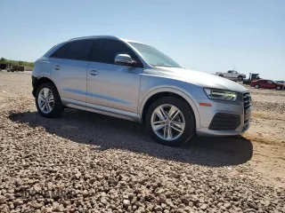 2018 Audi Q3 Premium with VIN WA1ECCFS0JR004256, listed as a Copart auction lot 56906885 with 66,581 mi miles and Salvage title. Bid and sale history available at DreamBid. Image 4.