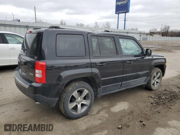 2017 Jeep Patriot High Altitude with VIN 1C4NJPFA2HD161904, listed as a Copart auction lot 50411585 with 64,556 mi miles and Non repairable. Bid and sale history available at DreamBid. Image 3.