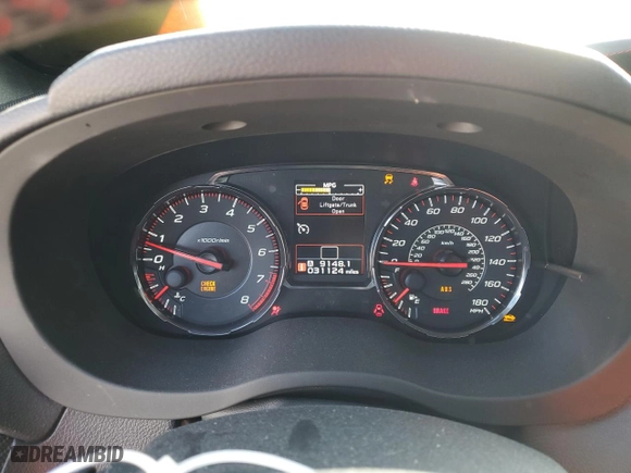 2020 Subaru WRX Premium with VIN JF1VA1C61L9832896, listed as a Copart auction lot 45053795 with 31,124 mi miles and Salvage Title. Bid and sale history available at carsss.com. Image 9.