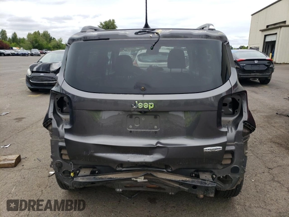 2017 Jeep Renegade Altitude with VIN ZACCJABB6HPG38032, listed as a Copart auction lot 57104715 with 131,692 mi miles and Salvage title. Bid and sale history available at DreamBid. Image 6.