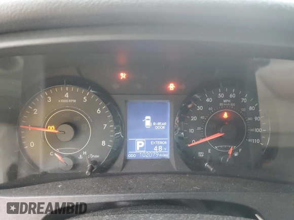 2015 Toyota Sienna LE with VIN 5TDJK3DCXFS126604, listed as a Copart auction lot 56987355 with 102,079 mi miles and Salvage title. Bid and sale history available at DreamBid. Image 9.