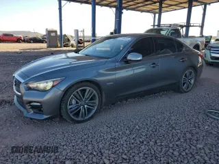 2014 Infiniti Q50 Hybrid Sport with VIN JN1AV7AR5EM703446, listed as a Copart auction lot 81168454 with 119,355 mi miles and Salvage Title. Bid and sale history available at carsss.com. Image 1.