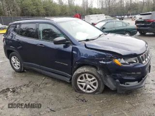 2018 Jeep Compass Sport with VIN 3C4NJCAB0JT233367, listed as a Copart auction lot 85420204 with 105,812 mi miles and Salvage Title. Bid and sale history available at carsss.com. Image 4.