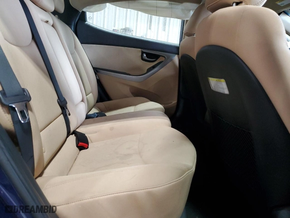 2013 Hyundai Elantra GLS with VIN 5NPDH4AE1DH455122, listed as a Copart auction lot 53023755 with 0 mi miles and Salvage Title. Bid and sale history available at carsss.com. Image 10.