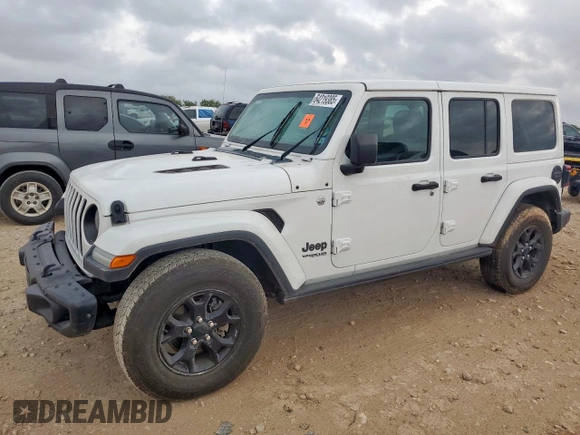 2018 Jeep Wrangler Unlimited Sahara with VIN 1C4HJXEG6JW294419, listed as a Copart auction lot 64219385 with Not provided miles and Salvage title. Bid and sale history available at DreamBid. Image 1.