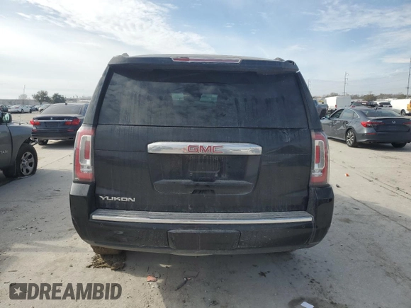 2015 GMC Yukon Denali with VIN 1GKS1CKJ2FR699959, listed as a Copart auction lot 42035195 with 0 mi miles and Salvage Title. Bid and sale history available at carsss.com. Image 6.